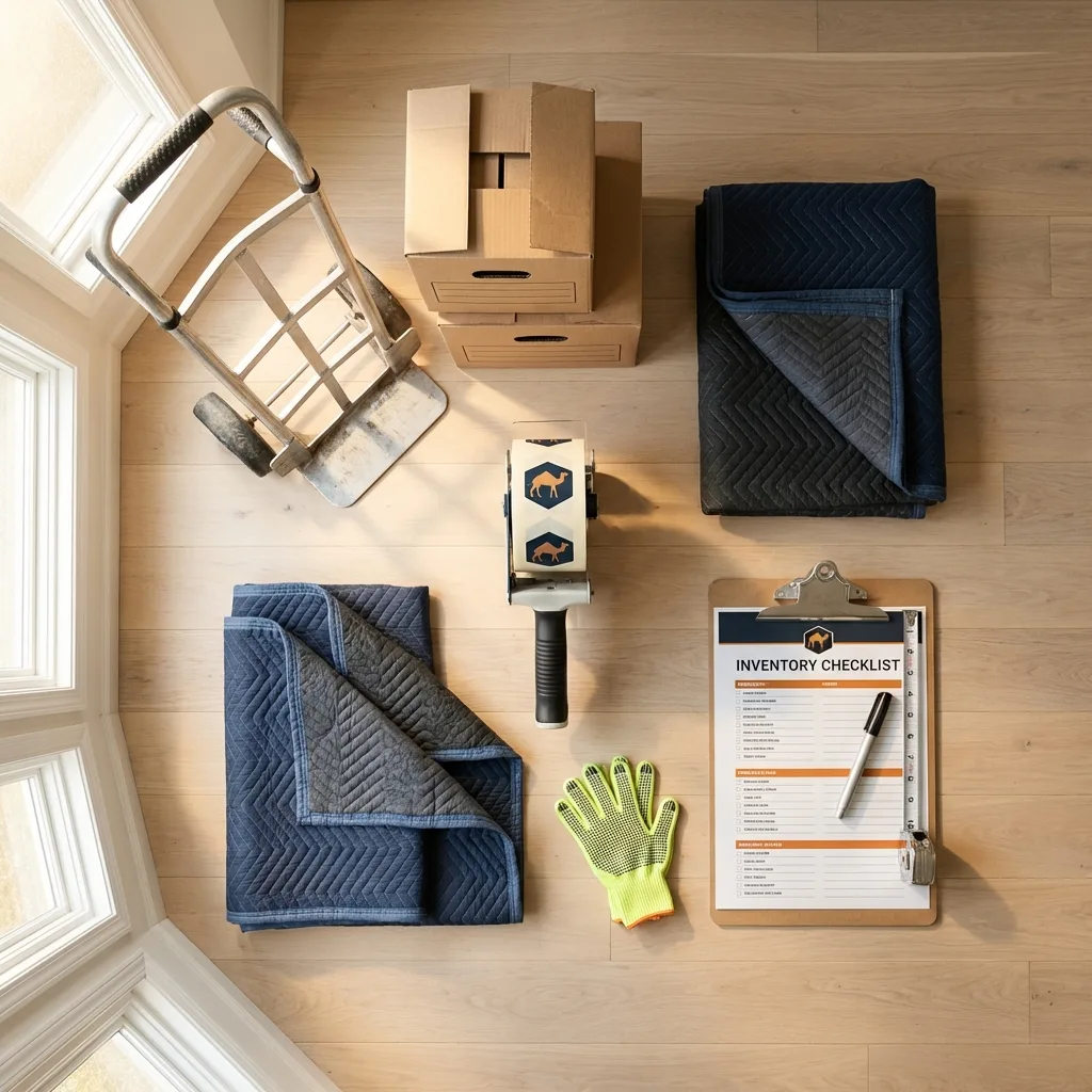 Professional moving supplies and packing materials layout for Windom residential relocations